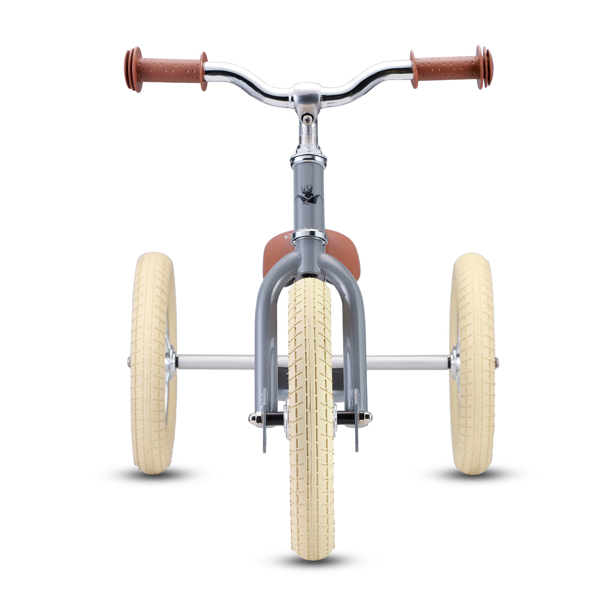Voorzijde køvapää grijze 2-in-1 loopfiets
