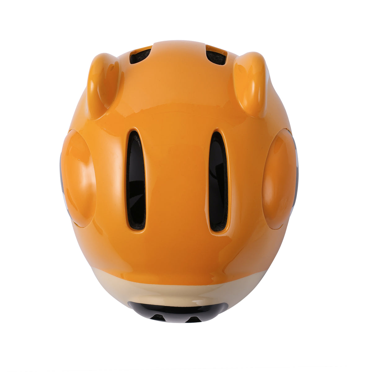 bovenaanzicht van Køvapää oranje wasbeer kinderhelm