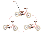 Kovapää 2 in 1 Loopfiets Roze met transformeerbare functies, inclusief driewieler en loopfiets.