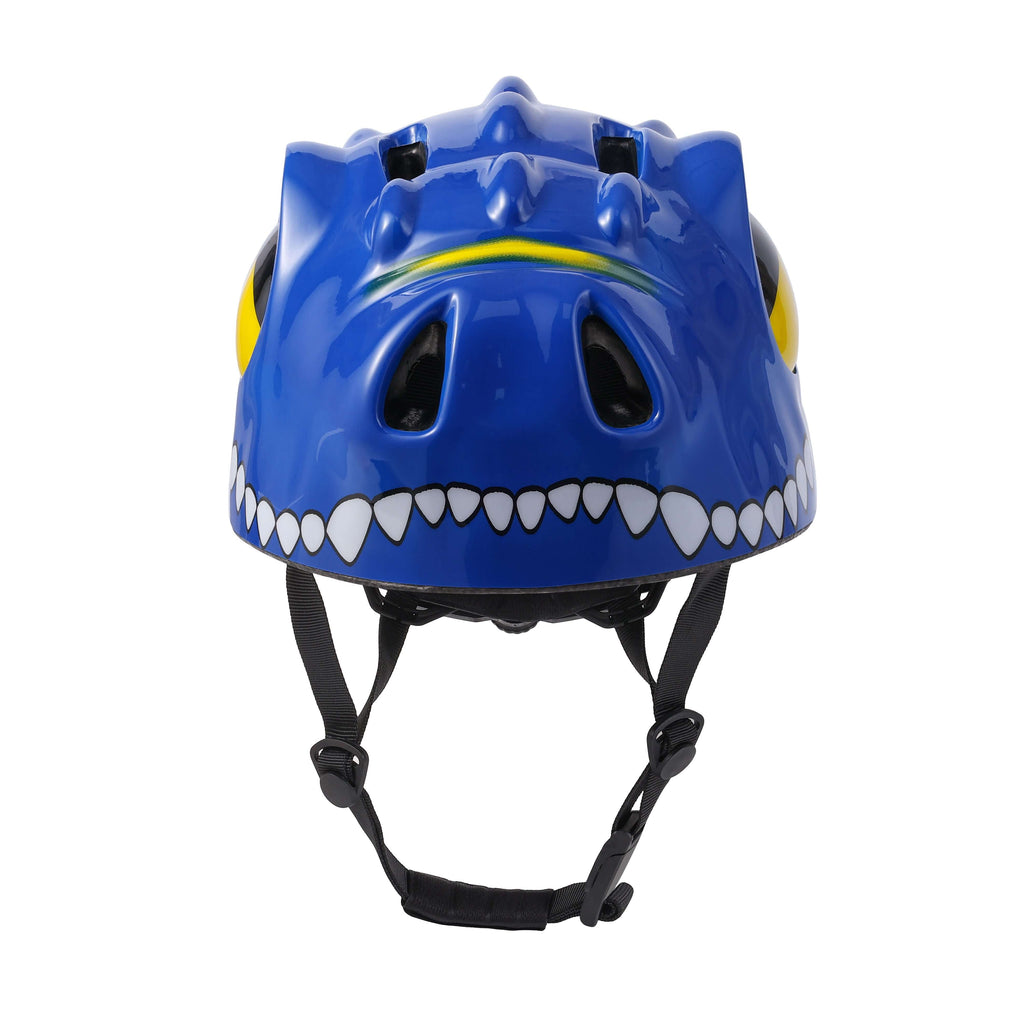 vooraanzicht van Køvapää blauwe krokodil helm
