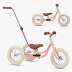 Køvapää 2-in-1 loopfiets roze in driewieler- en tweewielerstand