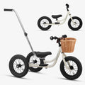 Loopfiets 2 in 1 - Krijt grijs met mandje
