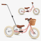 Loopfiets 2 in 1 - Roze met mandje